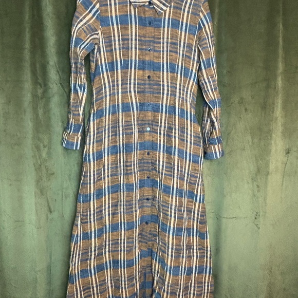 Gorgeous Spartina 449 Tillie Midi Shirt Dress in Kalalanta Plaid Navy - Picture 8 of 8
